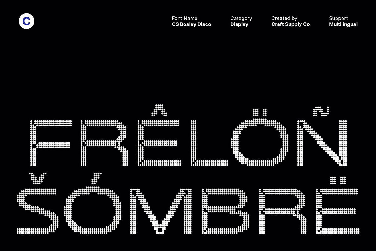 CS Bosley Disco, a Sans Serif Font by Craft Supply Co. (Photo 7 of 8)