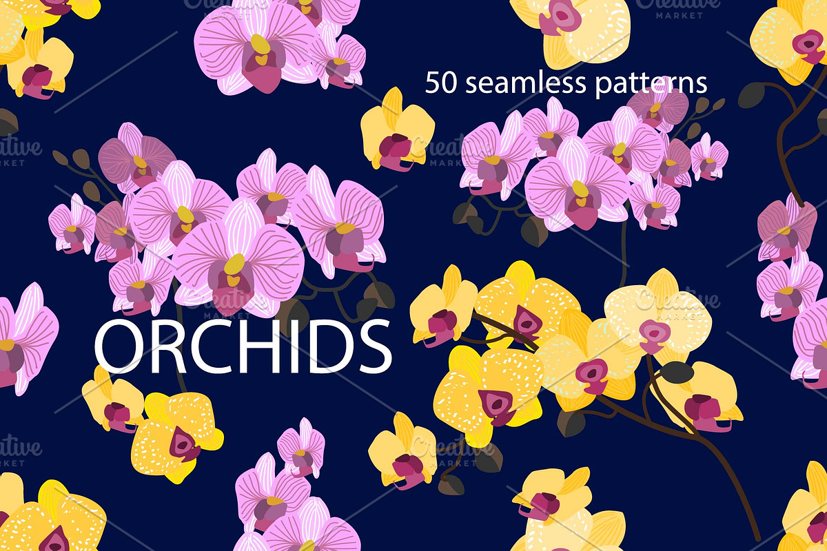 Tropical Orchids, a Pattern Graphic by Svetlana Kononova (Photo 5 of 5)