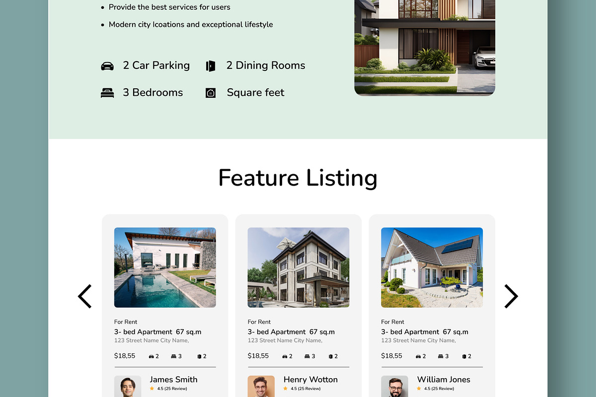 Real Estate Landing Page, an UI Kit Template by CreativeShaper (Photo 4 of 6)