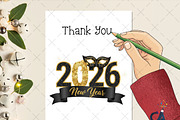 New Year 2026 Design Clipart, an Illustration by Creative Art (Thumbnail 5 of 5)