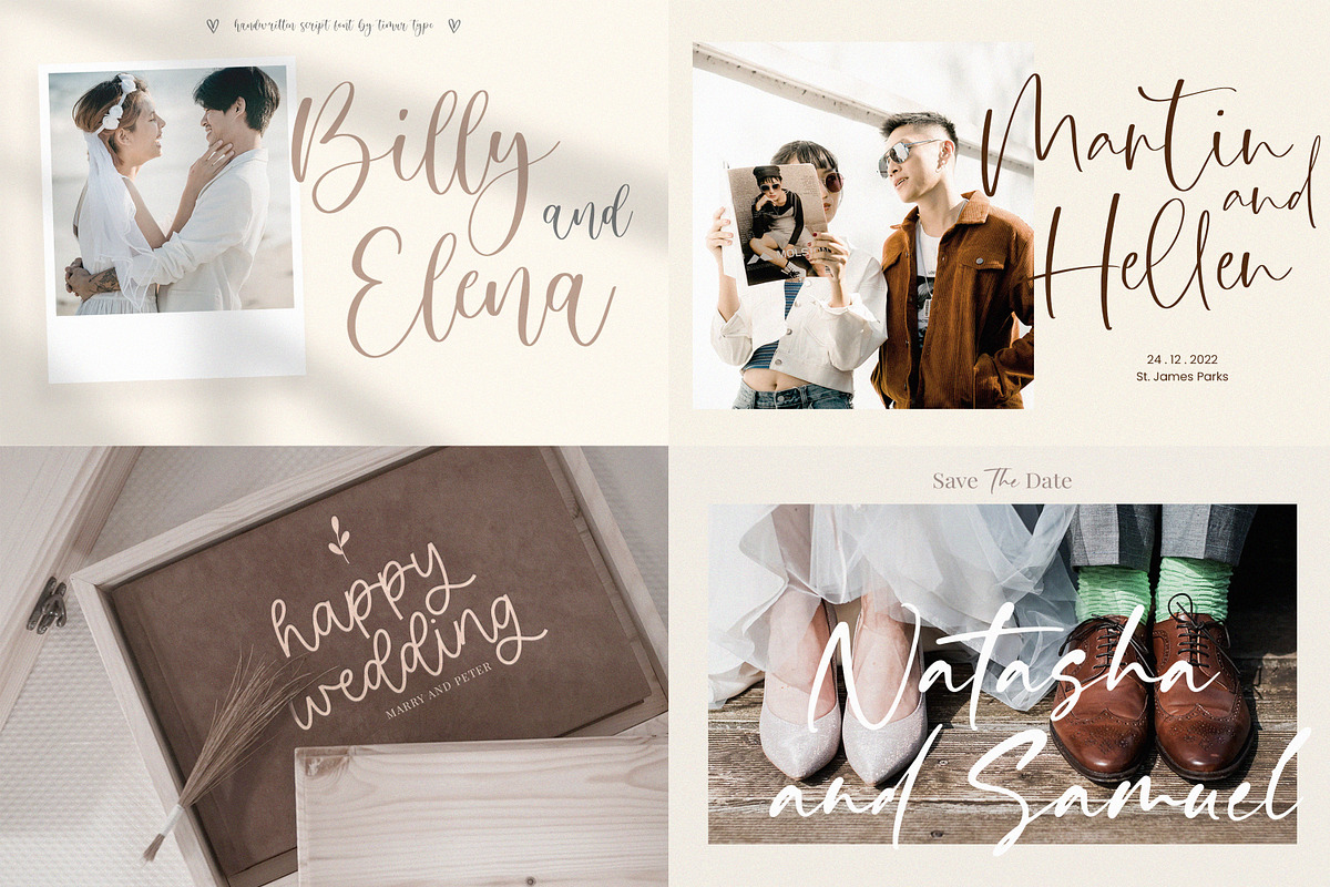 The Modern Wedding Font Bundle, a Script Font by Timurtype (Photo 2 of 8)