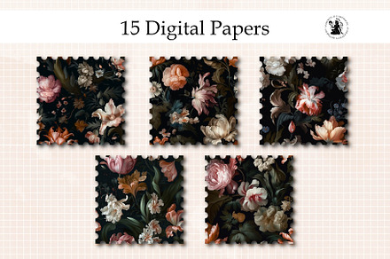 Baroque Flowers Seamless Pattern, a Pattern Graphic by Pawsitively Aesthetic