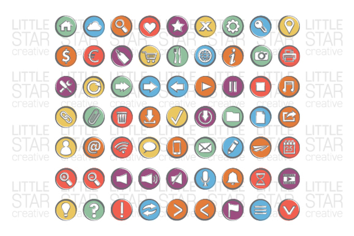 Retro Web Icons, an Icon by Little Star Creative (Photo 2 of 2)