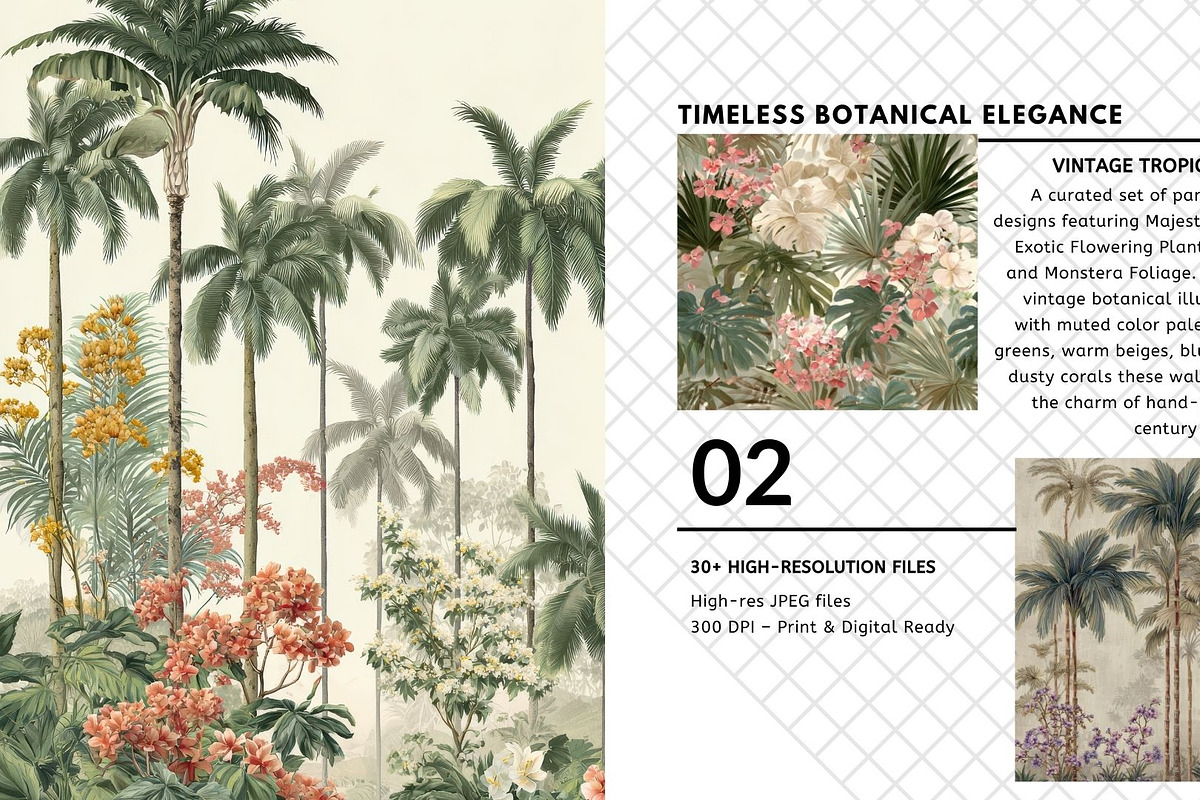 30+ Vintage Tropical Paradise Bundle, a Decorative Illustration by Virgo Studio (Photo 3 of 6)