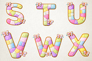 Easter Patchwork Alphabet PNG Bundle, an Illustration by RobertsArt (Thumbnail 5 of 7)