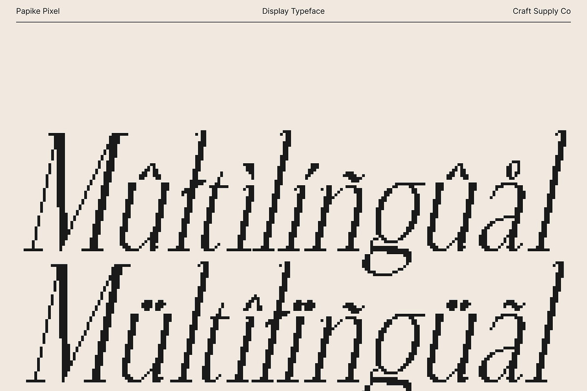 Papike Pixel, a Serif Font by Craft Supply Co. (Photo 7 of 8)