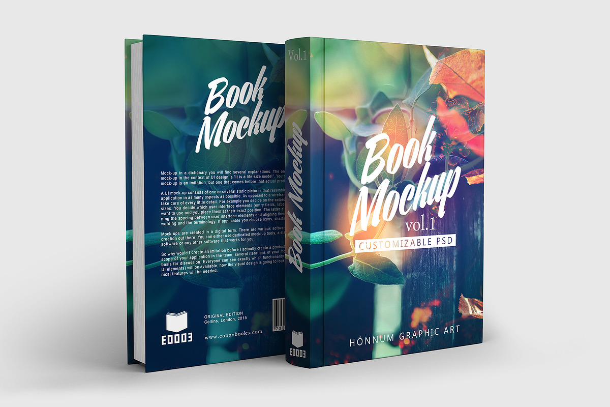 Book Mockup Vol 1, a Print Template by Honnum Graphic Art (Photo 4 of 13)