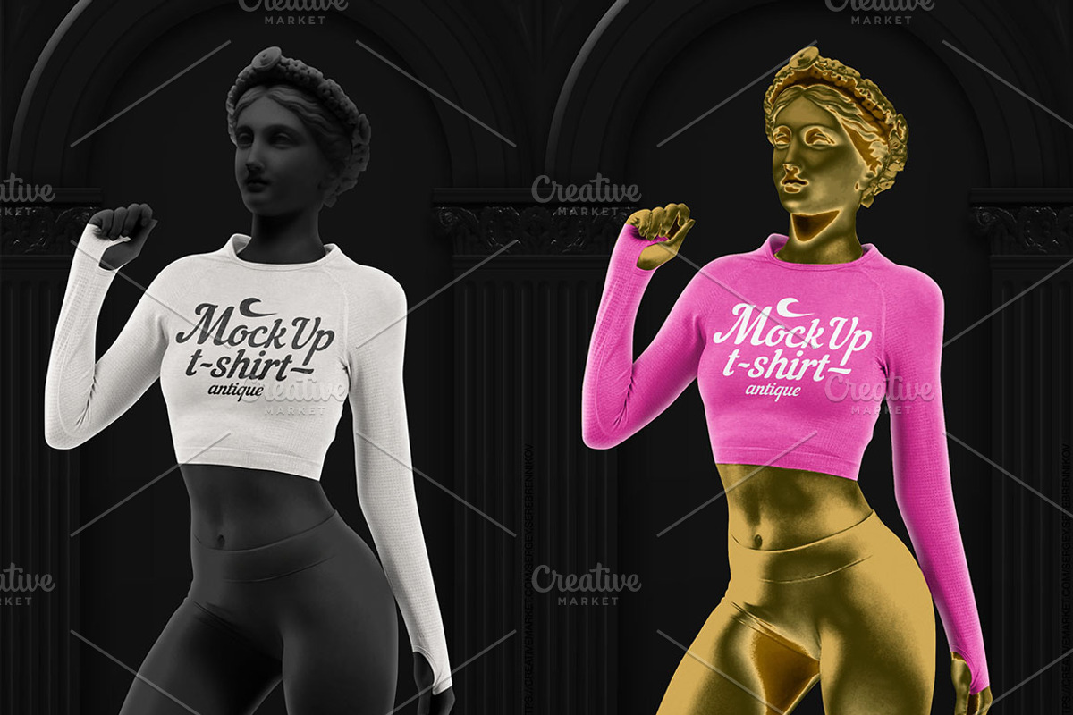 Mockup T-shirt Antique #3, a Shirt Mockup by Sergey Serebrennikov (Photo 5 of 6)
