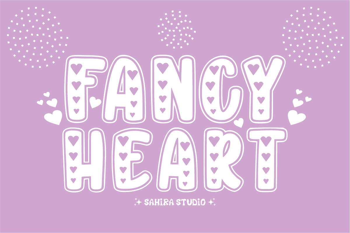Cute Heart - Lovely Display Font, a Sans Serif Font by Sahira Studio (Photo 4 of 4)