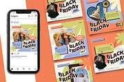 Black Friday Instagram Post Template, a Social Media Template by Artnivora.Std (Thumbnail 1 of 2)