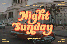 Night Sunday - Retro Font