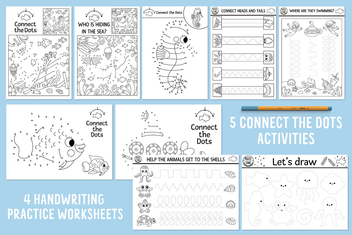 Under the sea coloring games, an Education Illustration by Lexi Claus (Photo 9 of 16)