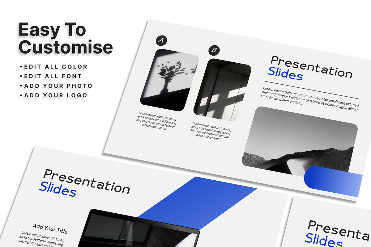 Minimalist Blue PowerPoint Template, a Presentation Template by SKY CREATION (Photo 3 of 6)