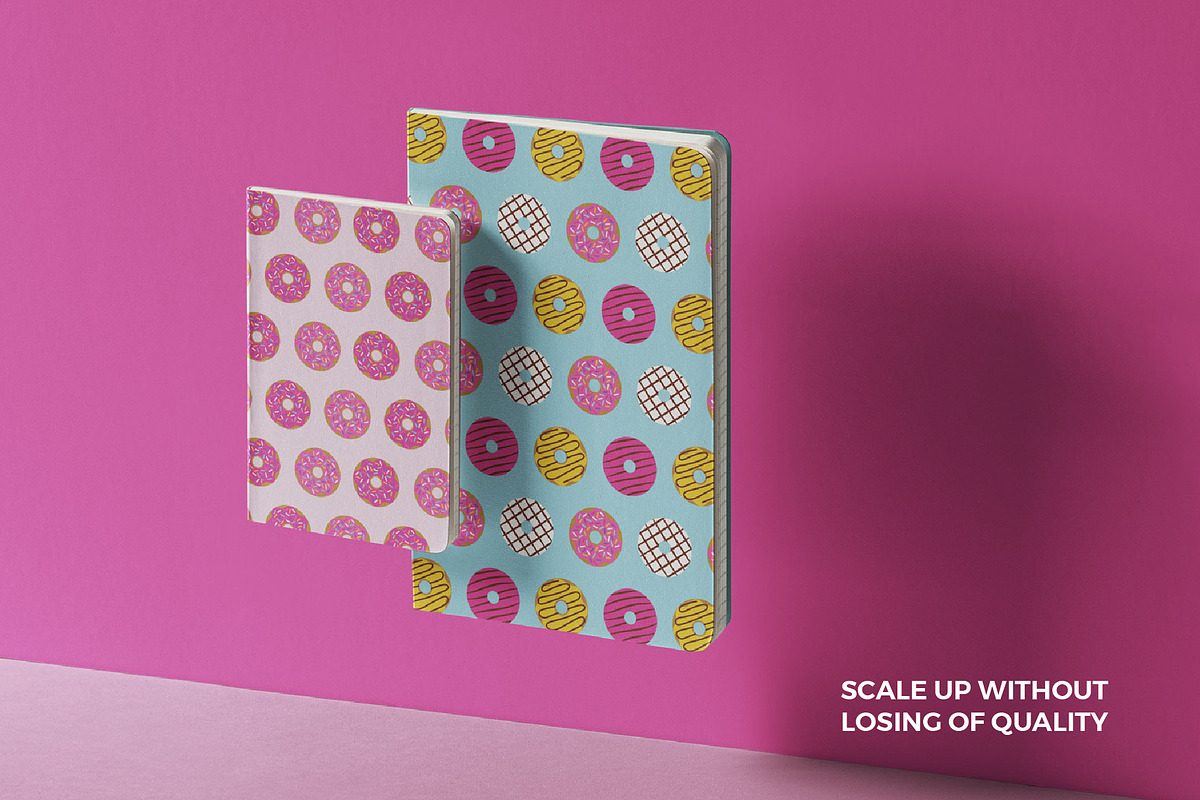Donuts Seamless Patterns, a Pattern Graphic by Abstracto-Create (Photo 2 of 7)