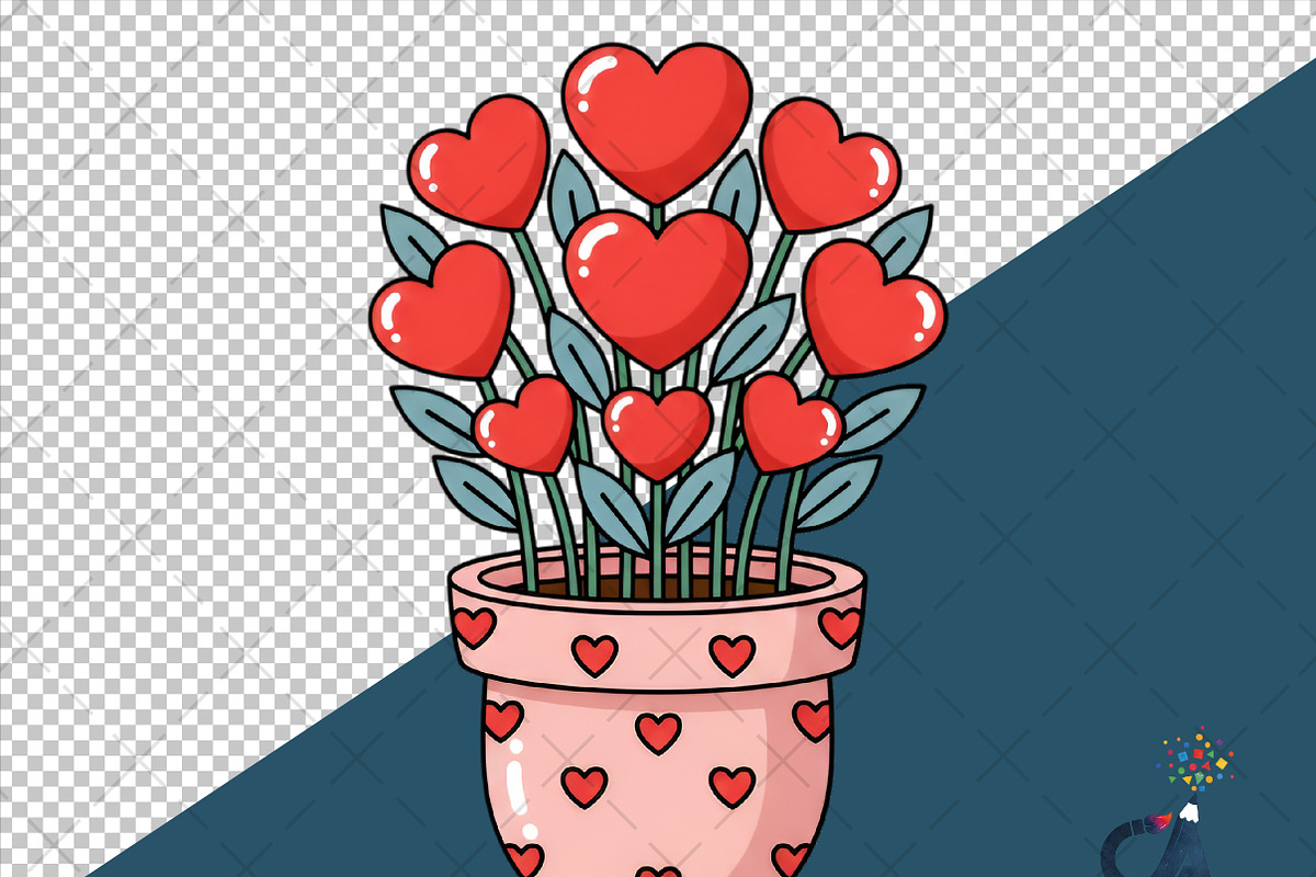 Valentine's Day Pot Png Sublimation, an Illustration by Creative Art (Photo 6 of 6)