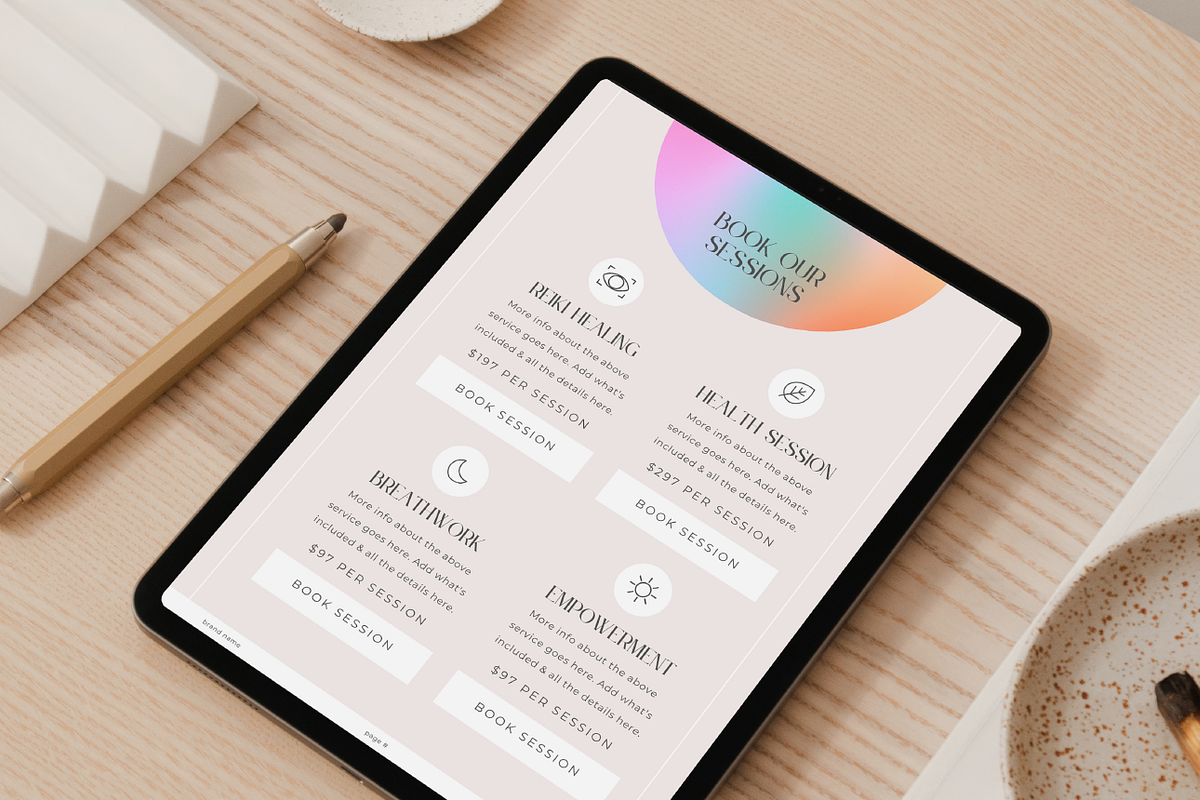 Welcome Packet & Service Guide, a Design Template by Studio Soluna (Photo 7 of 13)