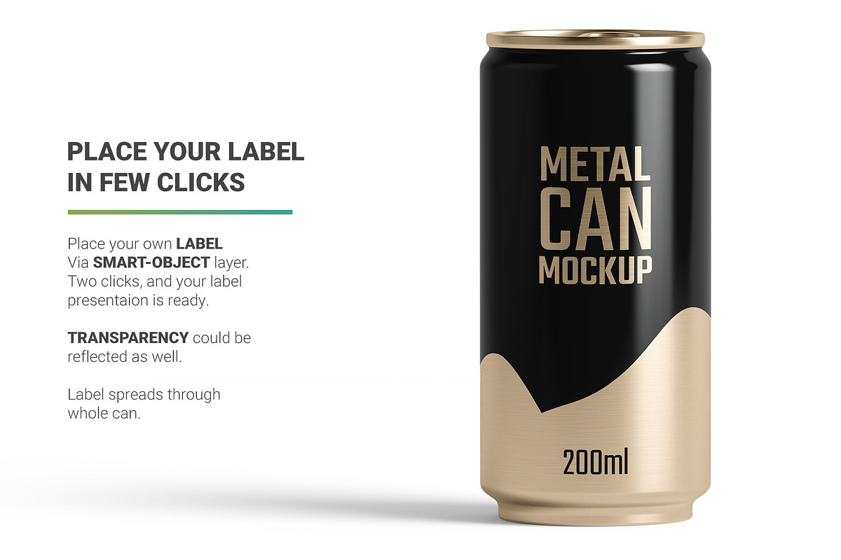 200ml Slim Can Mockup, a Packaging Mockup by AY Mock-Ups (Photo 4 of 10)