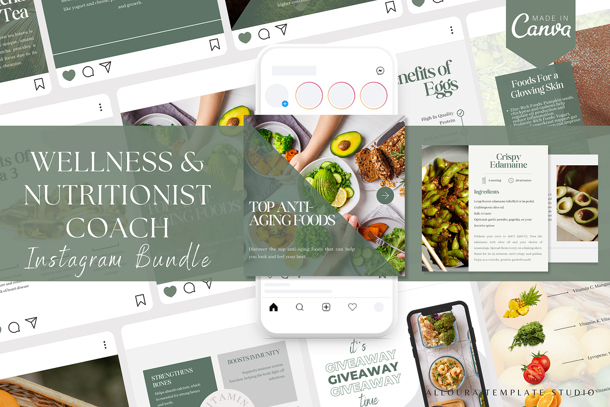 Health & Wellness Coach Template, a Social Media Template by Alloura Template Studio (Photo 1 of 8)