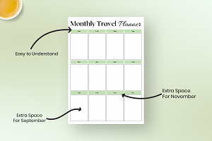 Monthly Travel Planner