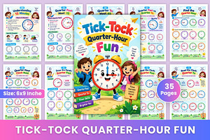 Tick-Tock Quarter-Hour Fun, a Stationery Template by Designmela01