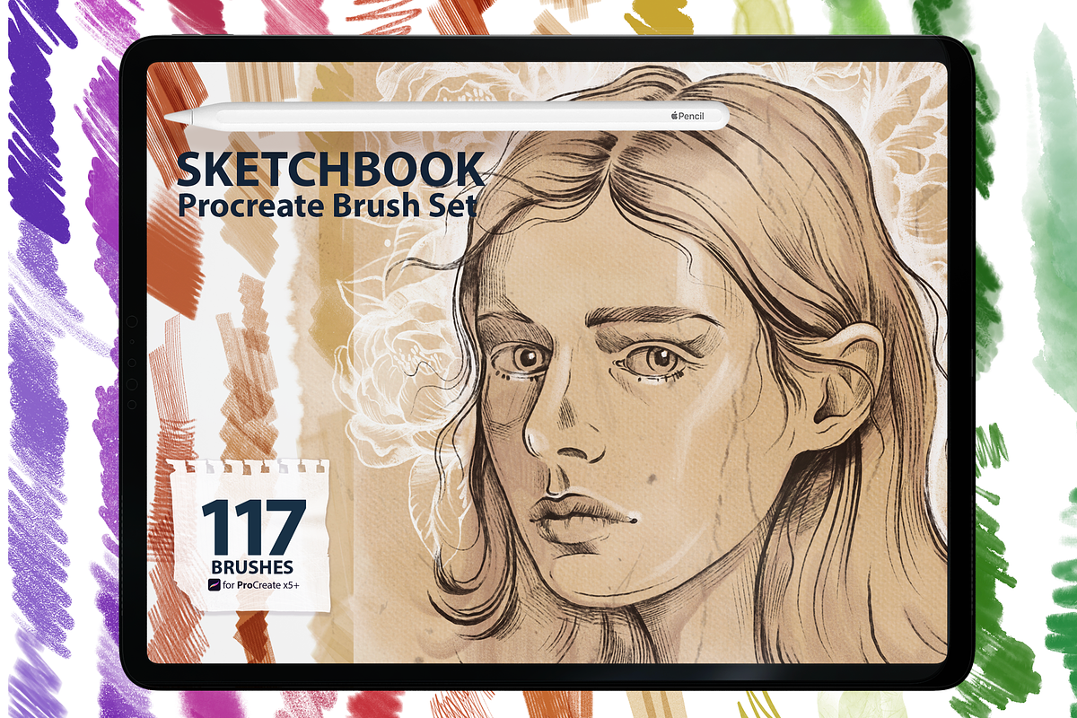 PROCREATE SKETCHBOOK BRUSHES, a Brush Add-On by AlexandraArt (Photo 1 of 7)