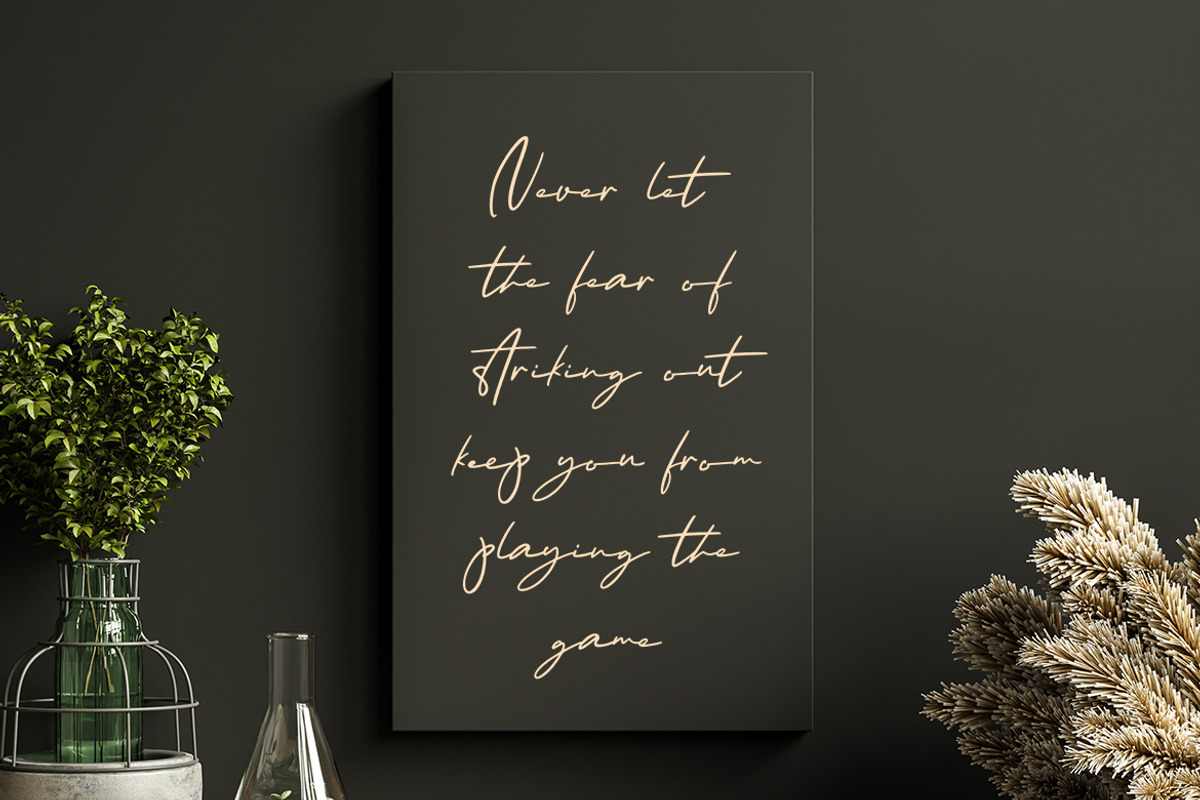 Only Wishing - a Handwritten Font, a Script Font by Vava Aryanto (Photo 7 of 12)