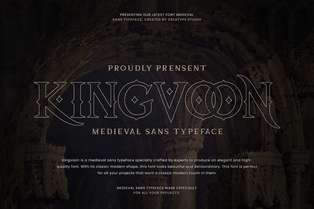 Kingvoon Medieval Business Font, a Serif Font by Creatype Studio (Photo 1 of 10)