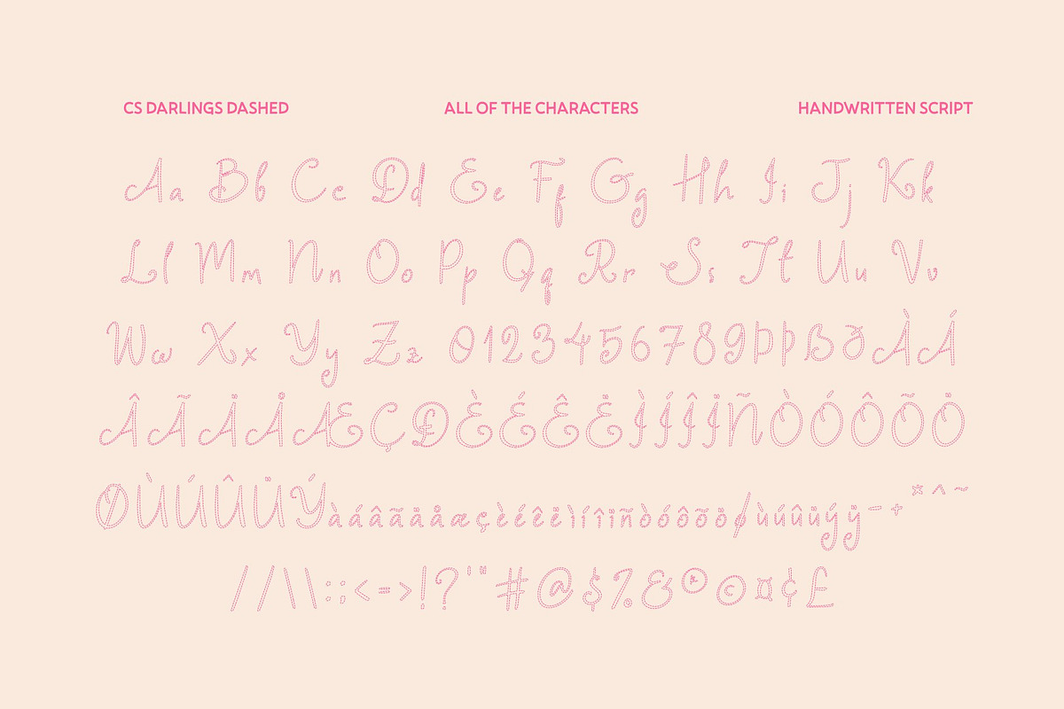 CS Darlings Dashed, a Script Font by Craft Supply Co. (Photo 8 of 8)
