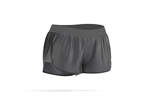 Black Women Sport Shorts 3D Model, an Object 3D Model by rebrandy