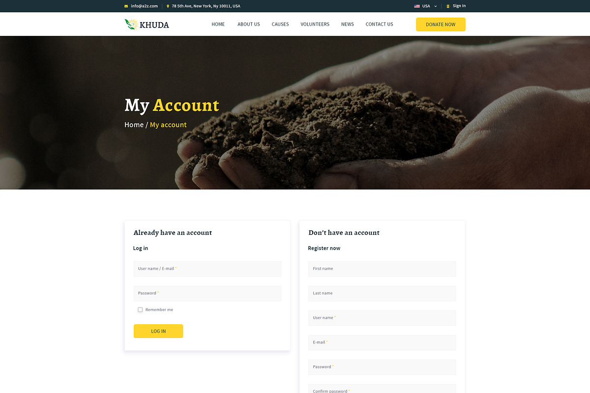 KHUDA Non-Profit PSD Template, a Landing Page Template by Andit themes (Photo 15 of 15)
