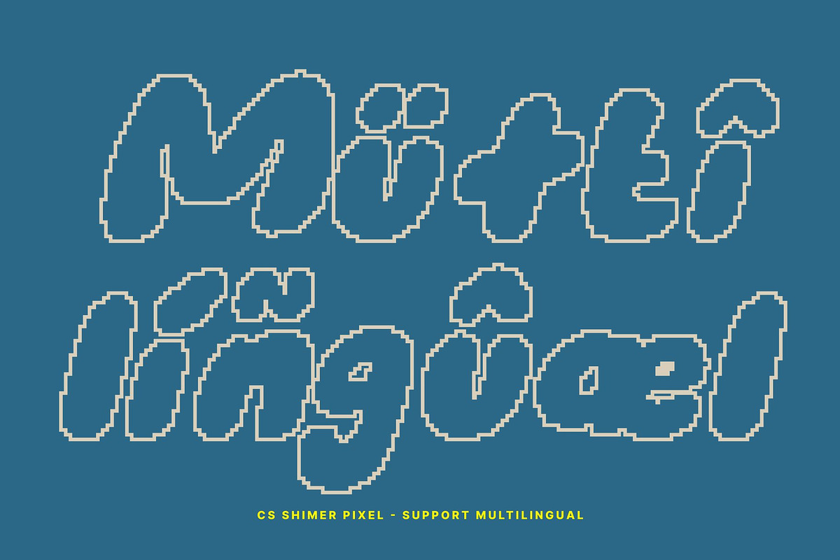 CS Shimer Pixel, a Sans Serif Font by Craft Supply Co. (Photo 7 of 8)
