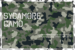 Seamless Sycamore Camouflage Pattern