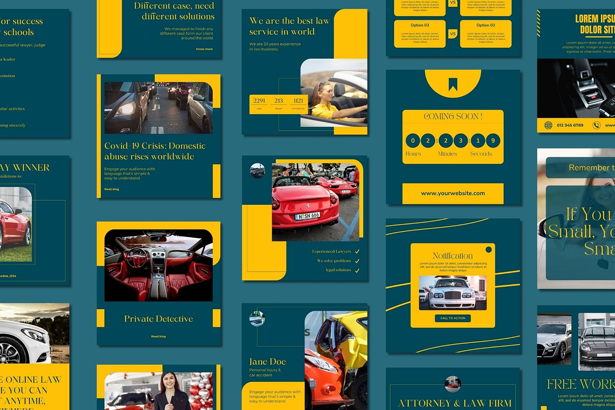 Car Rental Social Media Post, a Social Media Template by BoontenStudio (Photo 2 of 7)