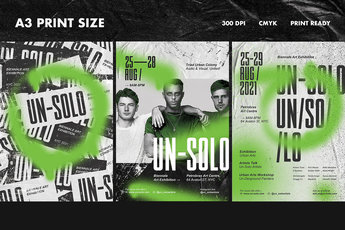 Artist Event Poster Templates, a Flyer Template by Bornx Design (Photo 4 of 8)