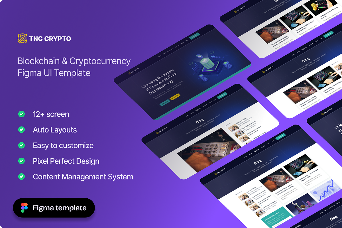 TNC Crypto -Crypto Figma UI Template, an UI Kit Template by TNCFlow (Photo 1 of 5)