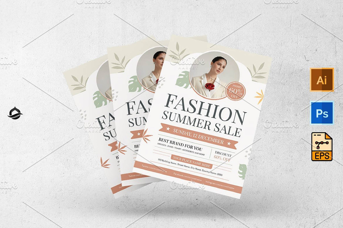 Summer Fashion Instagram Template, a Social Media Template by fashionaddict (Photo 3 of 5)
