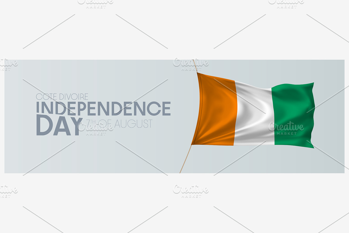 Cote Divoire independence day vector, an Illustration by Darth Vector