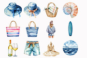 Watercolor Cold Shore Clipart, an Illustration by Design Market (Thumbnail 2 of 5)
