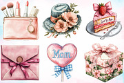 Pink Coquette Mother's Day Clipart, a Seasonal Illustration by Canvas Craft (Thumbnail 4 of 4)