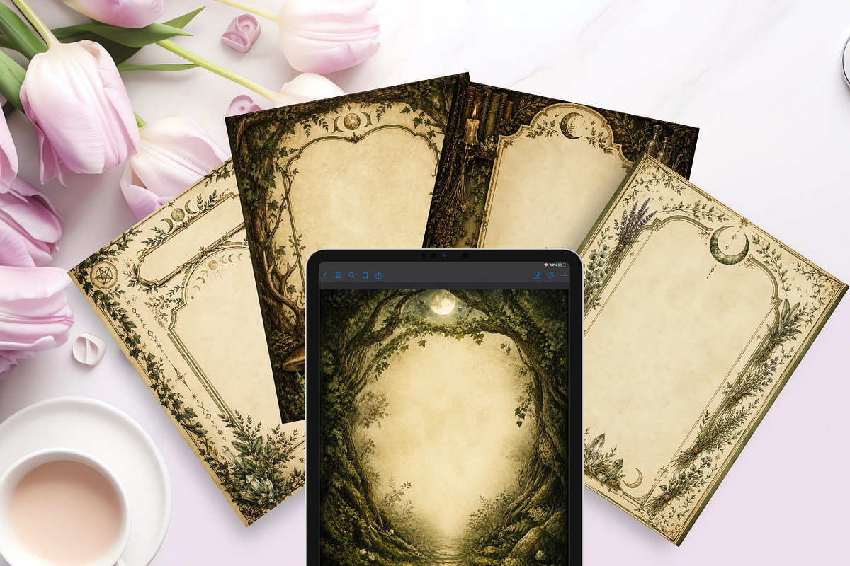 Sacred Pagan Journal Pages, a Background Graphic by LA Design (Photo 5 of 9)