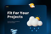 Weather 3D Icons, an Object 3D Model by Azam Creative (Thumbnail 4 of 6)