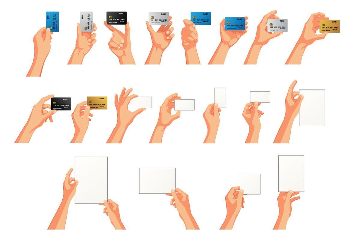 Hands with Cards and Paper, a Finance Illustration by MaximGertsen (Photo 3 of 5)