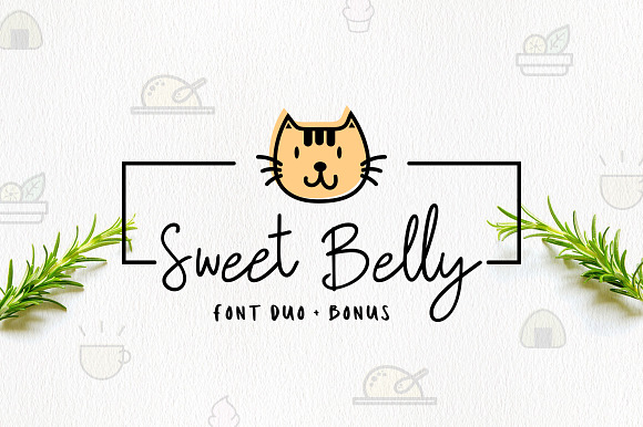 Sweet Belly | Font Duo + Bonus preview 7