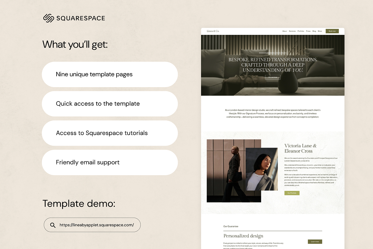 Squarespace Template: Linea preview 3