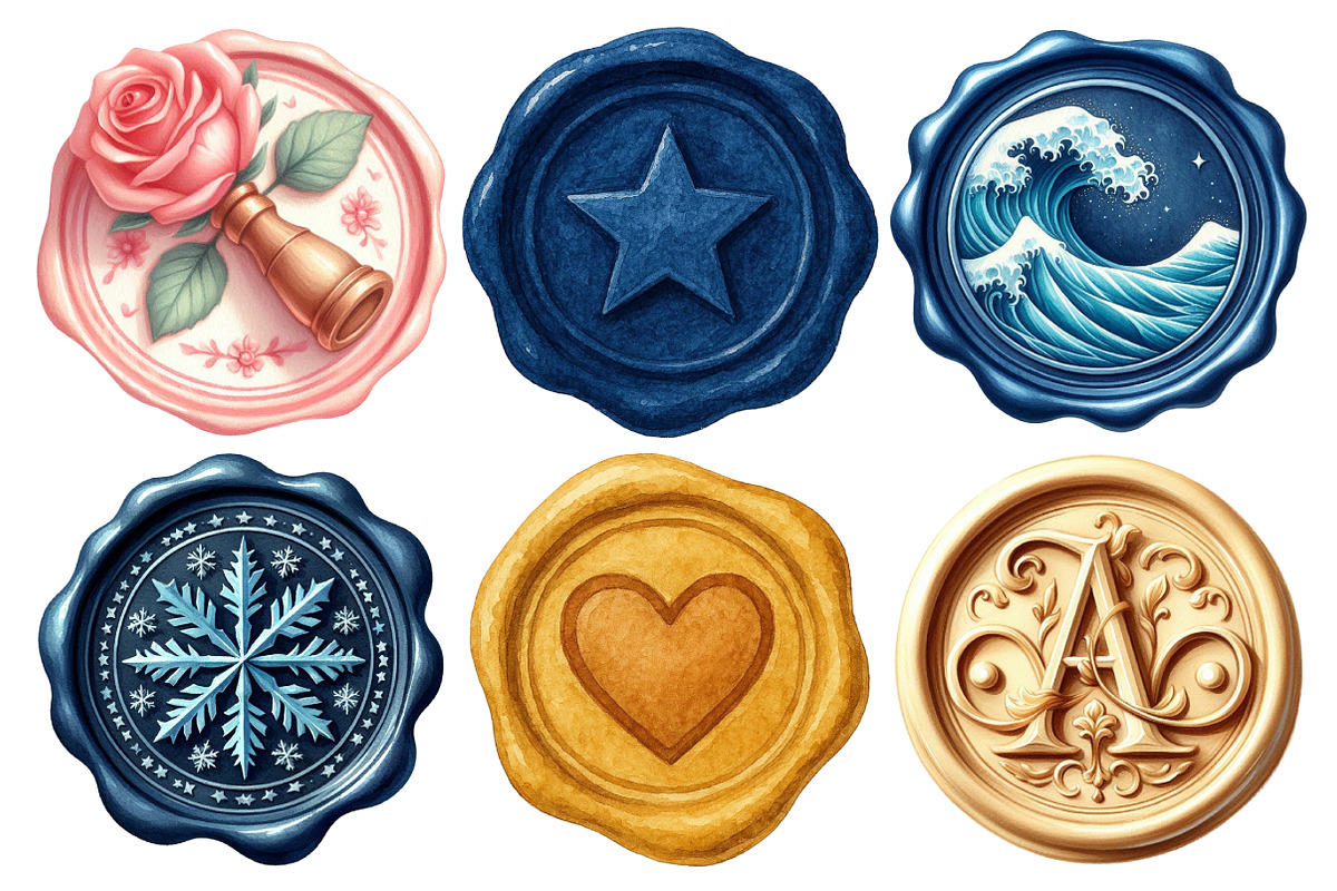 Seal Wax Letter Stamp Sublimation, an Illustration by Pixels.Craft (Photo 2 of 7)