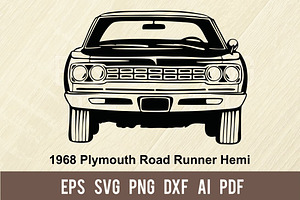 Plymouth Road Runner Hemi 1968 SVG