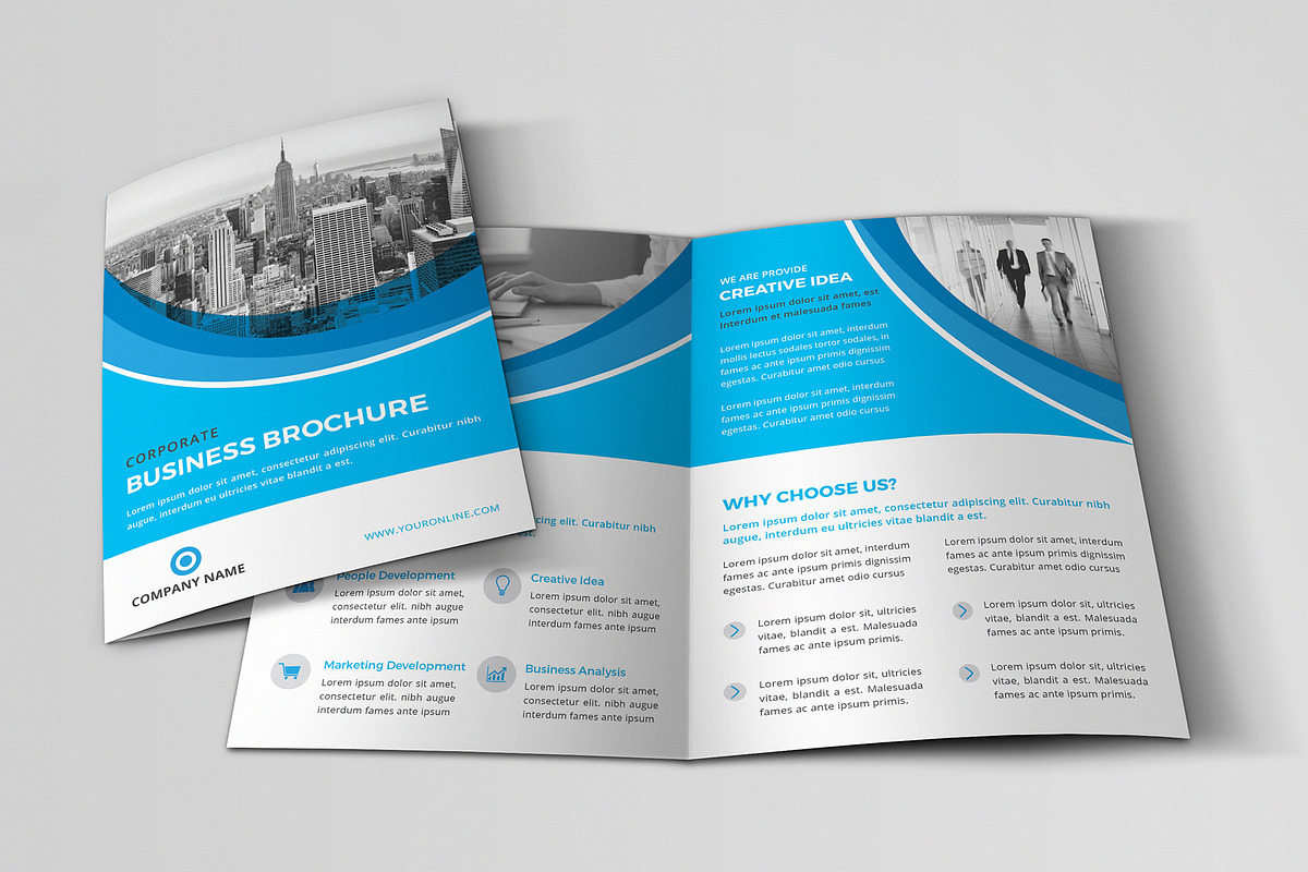 Corporate Bi-fold Brochure, a Brochure Template by design_pick (Photo 2 of 4)