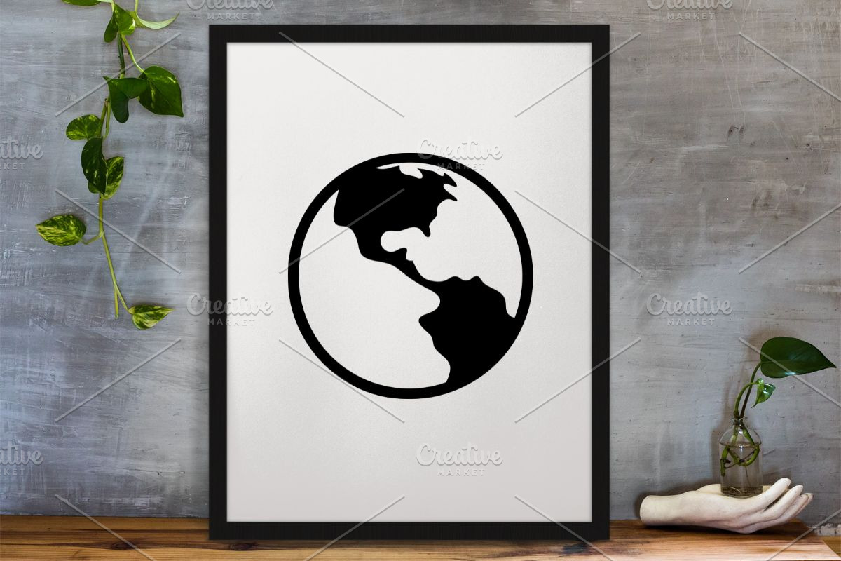 Earth Silhouette SVG, an Object Illustration by newminddesign (Photo 3 of 3)