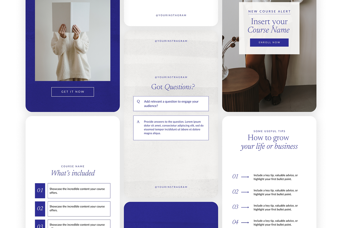 Indigo Social Media Canva Templates preview 5