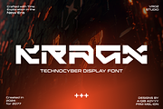 KRAGX - TECHNOCYBER DISPLAY FONT, a Sans Serif Font by Vroz Studio (Thumbnail 1 of 7)